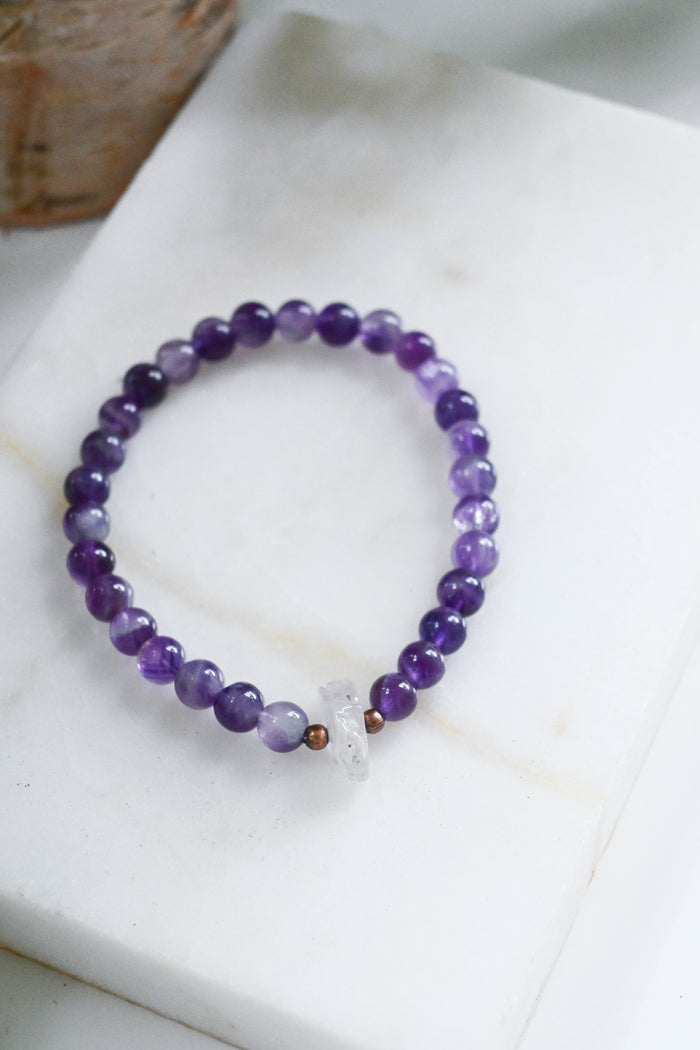 Amethyst + Kunzite Bracelet