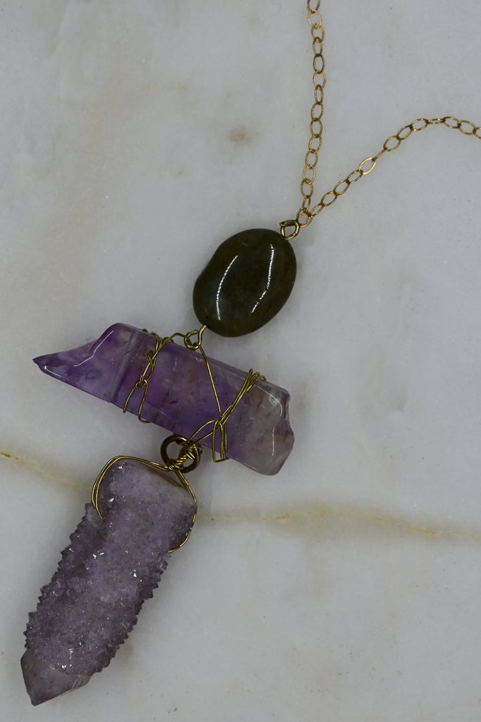 Amethyst Spirit Quartz Necklace