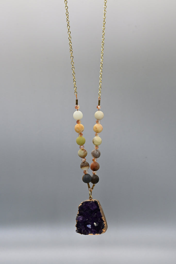 Amethyst + Amazonite Necklace