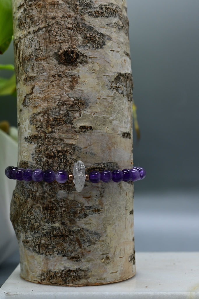 Amethyst + Kunzite Bracelet