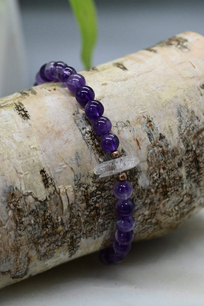 Amethyst + Kunzite Bracelet