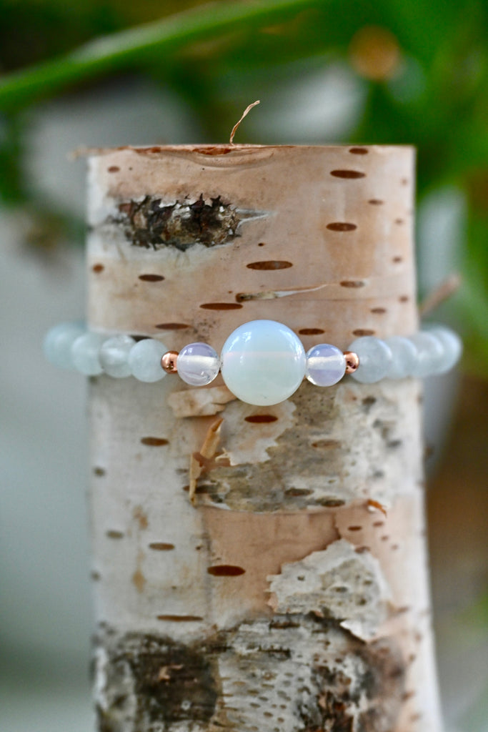 Aquamarine + Opalite Bracelet