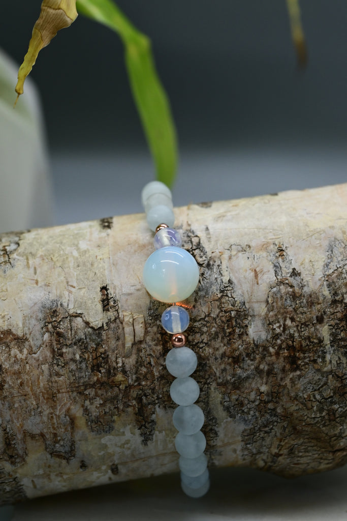 Aquamarine + Opalite Bracelet