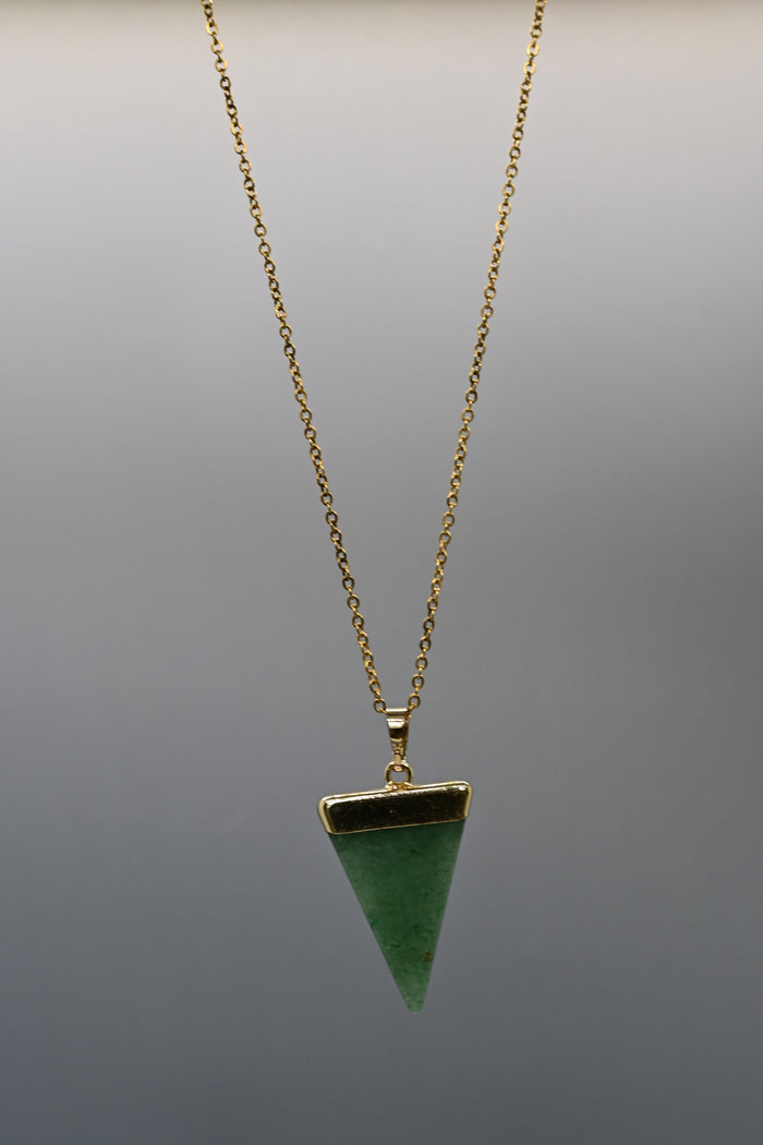 Aventurine Triangle Necklace