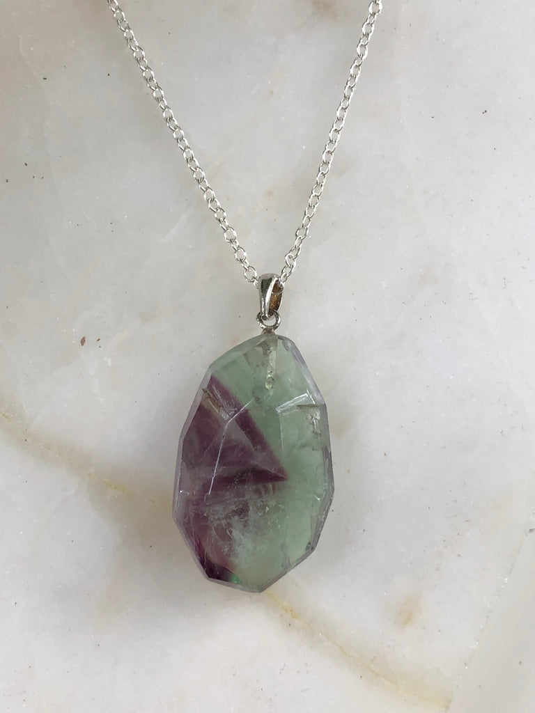 Fluorite Nugget Pendant