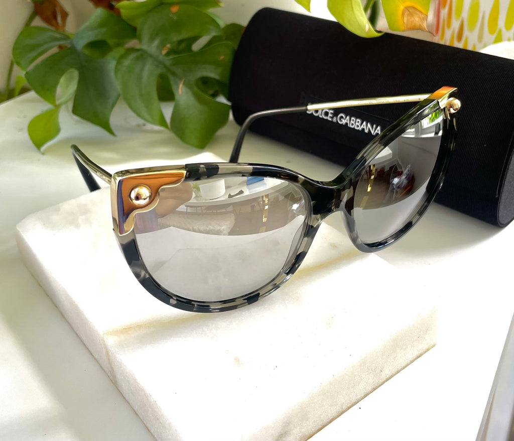 NEW Dolce & Gabbana Grey Havana Sunglasses