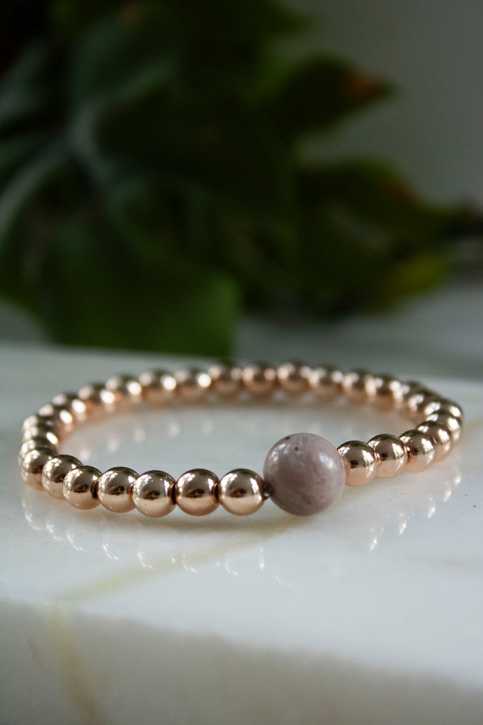 Rose Hematite / Kunzite Bracelet