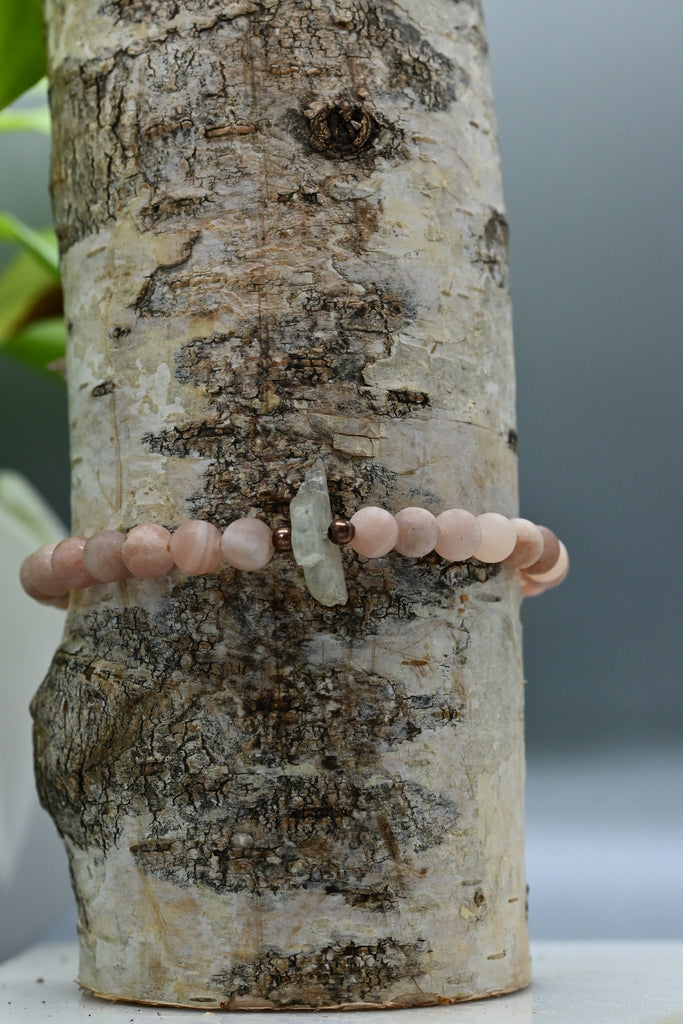 Moonstone + Jade Bracelet