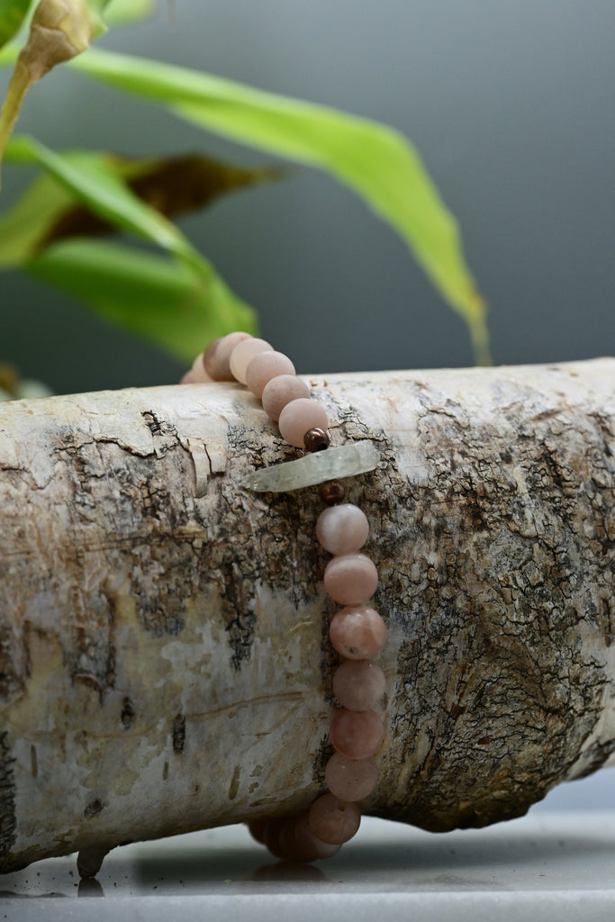 Moonstone + Jade Bracelet