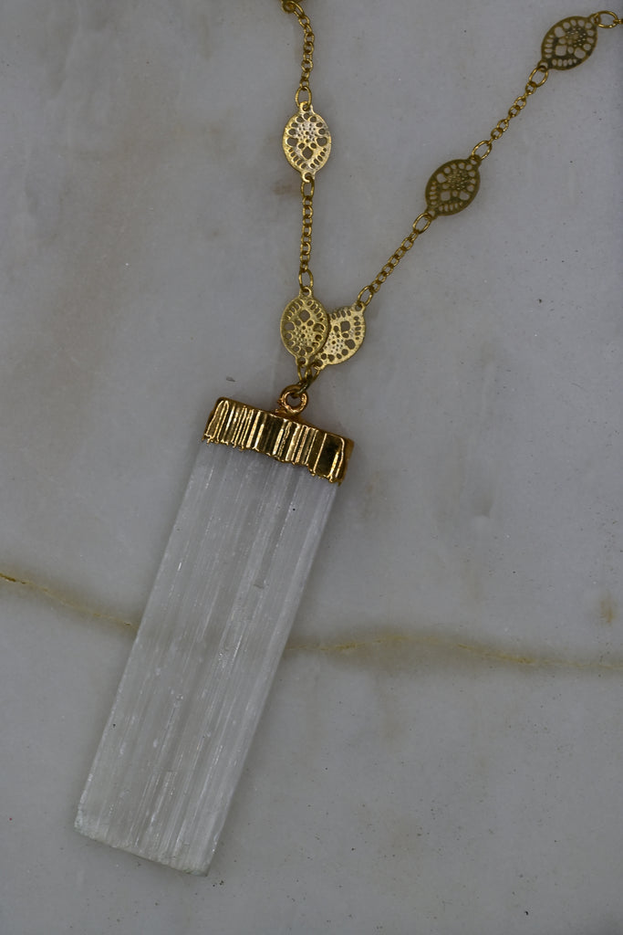 Selenite Necklace