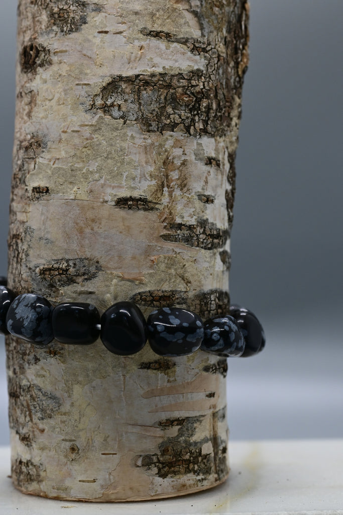 Snowflake Obsidian Bracelet