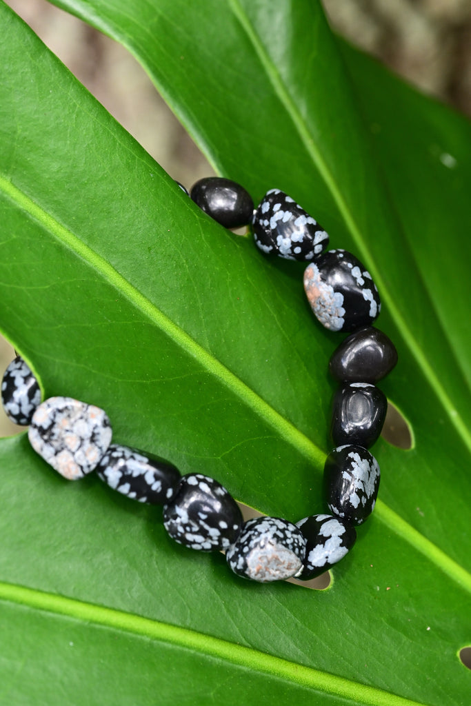 Snowflake Obsidian Bracelet