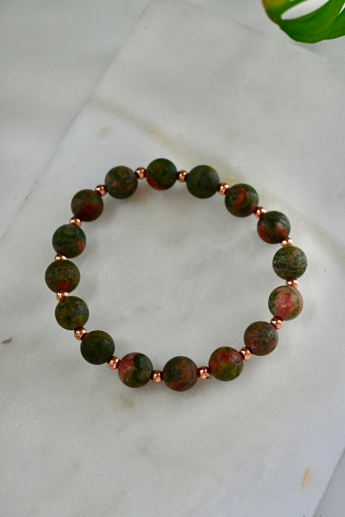 Unakite Zodiac Bracelet - Virgo – RockMama.com