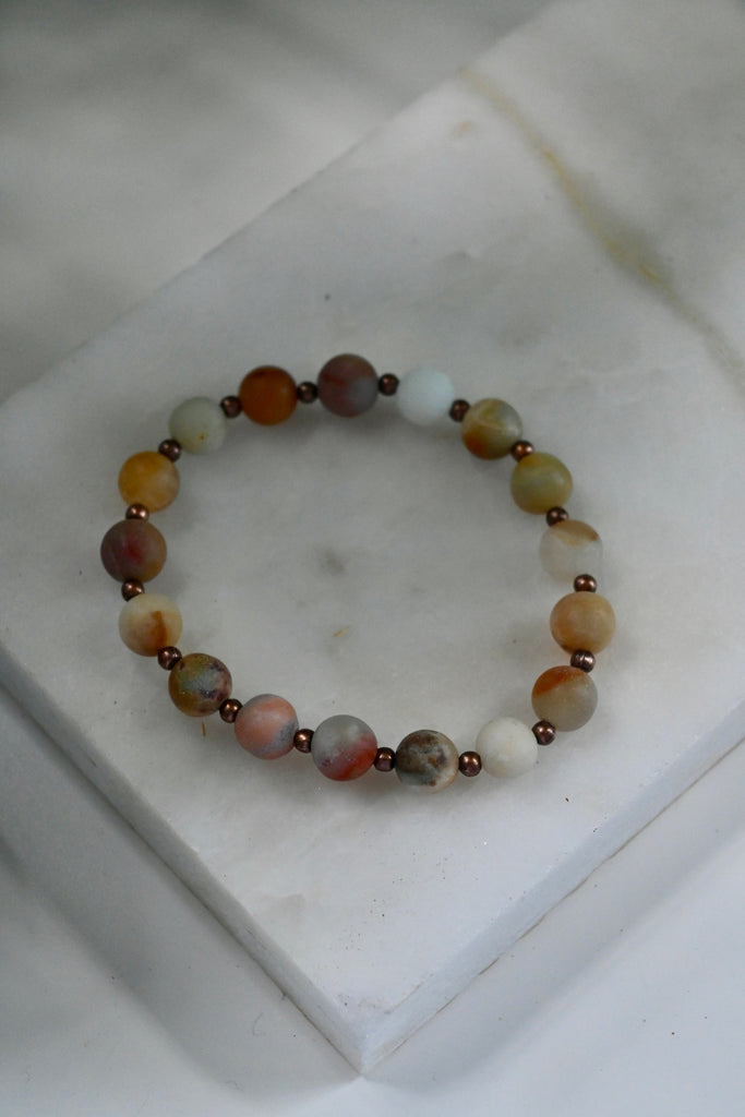 Amazonite + Copper Bracelet
