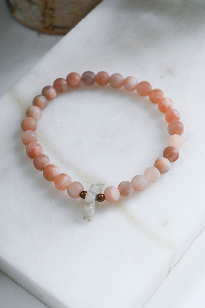 Moonstone + Jade Bracelet