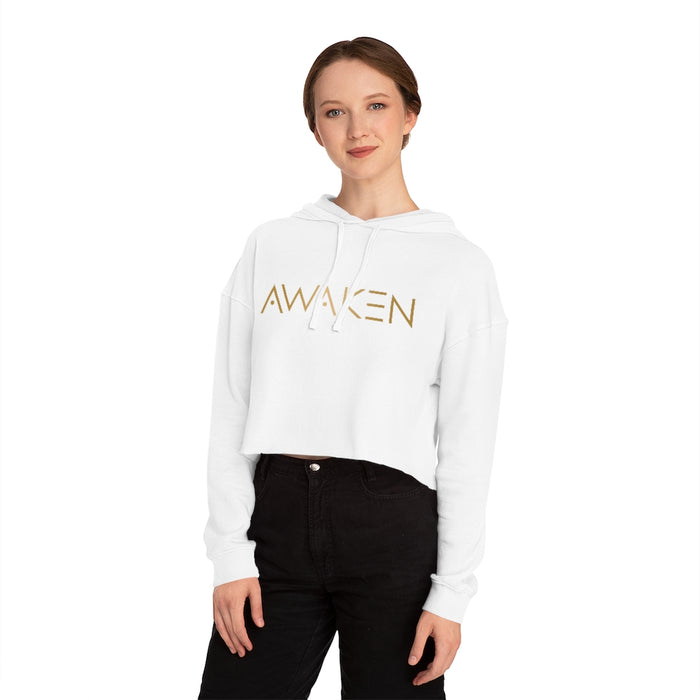 White Women’s Cropped Hooded Sweatshirt