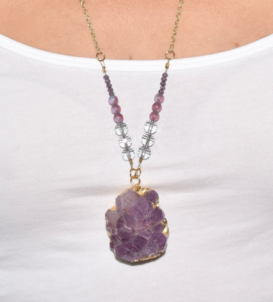 Amethyst Cluster Necklace