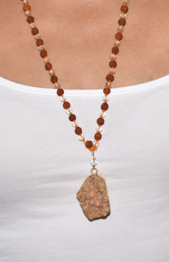 Citrine Cluster Mala