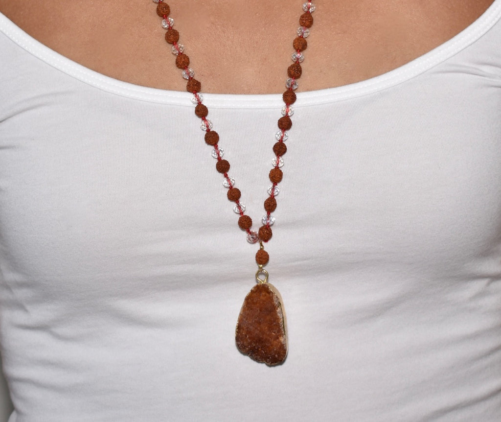 Citrine Cluster Mala