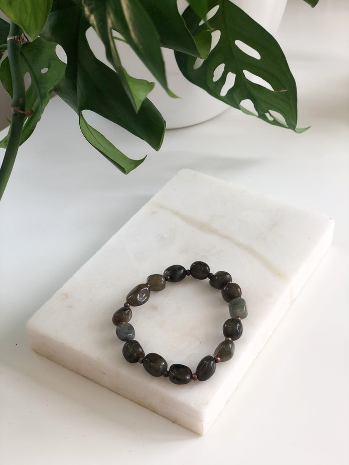 Labradorite + Copper Bracelet