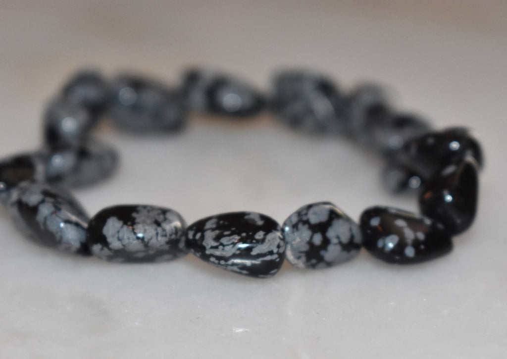 Snowflake Obsidian Bracelet