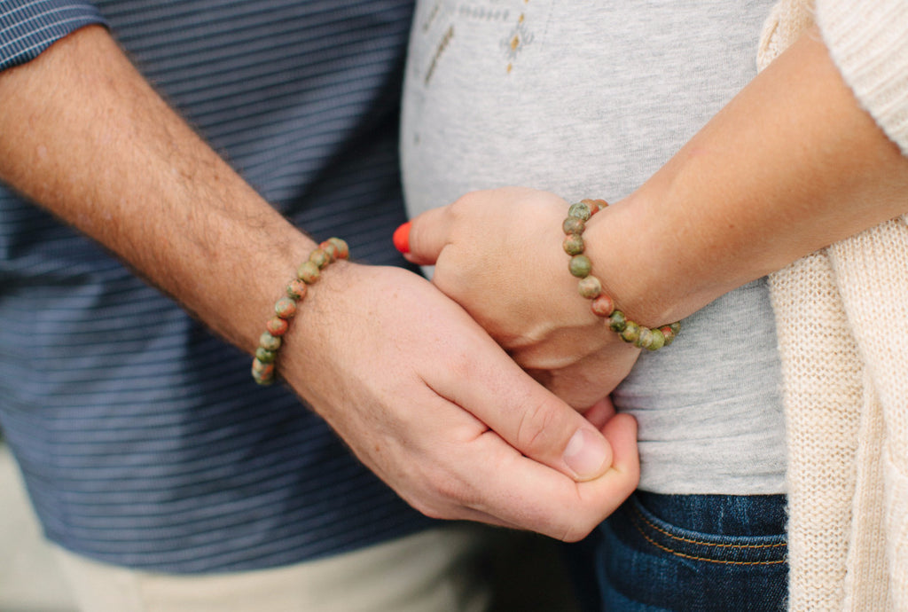 Unakite Partnership Bracelet Set