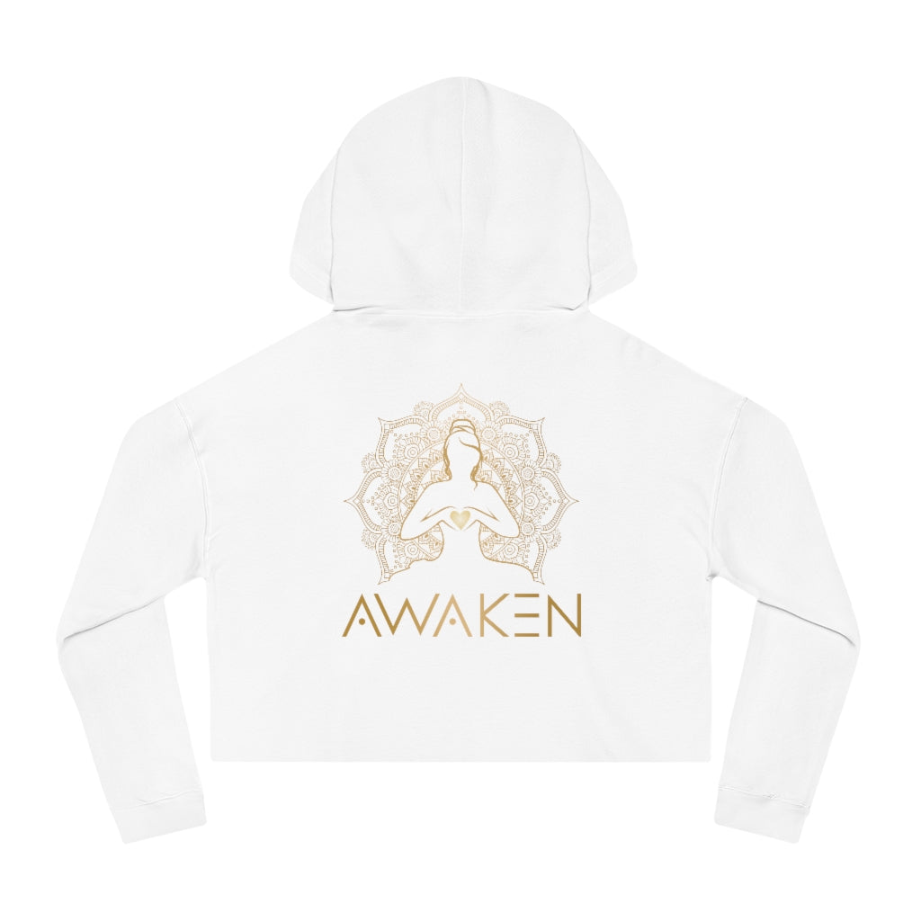 White Women’s Cropped Hooded Sweatshirt